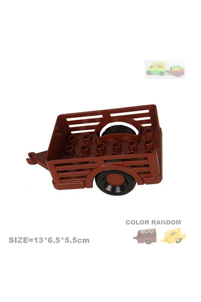 Choice Farm Trailer Car Model Children Assemble Toys Big Building Blocks City Traffic Parts Vehicle Trailer