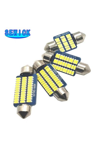 Choice 41 مم أبيض 100 قطعة Festoon مصباح قراءة داخلي للسيارة LED 4000 كيلو أبيض دافئ C5w C10w 31 مم 36 مم 39 مم 41