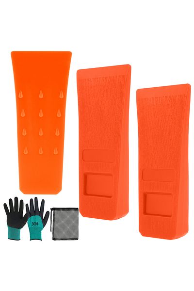 Toorise Orange 3pcs Felling Wedges Plastic Chainsaw Wedges Wear Resistant Tree Cutting Wedges Logging Suppli