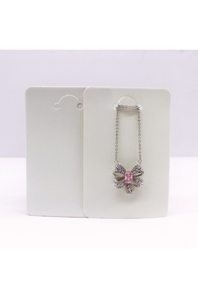 Choice 50 بطاقة بيضاء 50 قطعة 6x9 سم أبيض/كرافت، سلسلة مفاتيح، قلادة، بطاقة ورقية، بطاقة مجوهرات فارغة على الوجهين