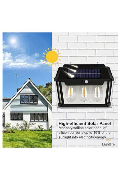 cBk Solar Power Motion Sensor Outdoor Wall Light