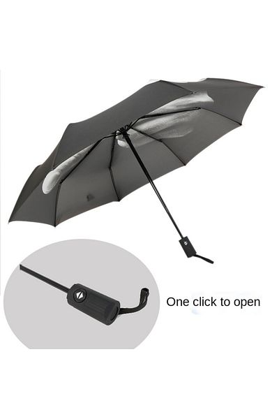 Choice Automatic A Rain Middle Finger Umbrella Women Umbrella Men Windproof Folding Personality Black Middl