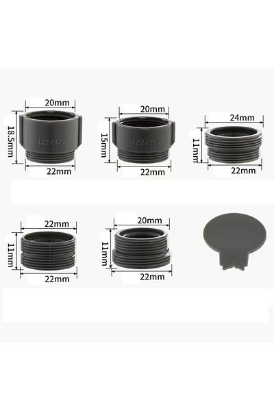 Choice Black Faucet Adapter Abs Thread Connector Water Tap Joints Water Purifier Bubbler Nozzle Converter F