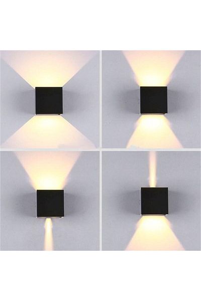 Choice 12w Warm White 3000k Black Body 6w 12w Led Wall Light Outdoor Waterproof Ip65 Porch Garden Wall Lamp