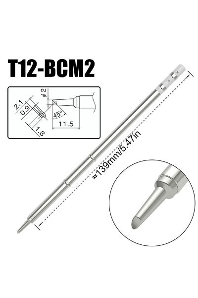 FMchip 1pc Bcm2 Original T12-bcm2 Soldering Station Tips Bcm3 Replacement For Fx951 T12 Soldering Iron Bk96