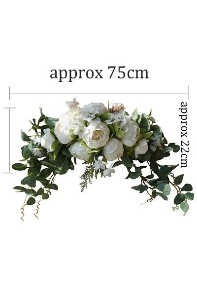 Choice White Artificial Wreath Threshold Flower Peony Rose Diy Wedding Party Flower Wall Arrangement Home P