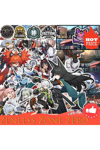 Choice 15x12x2cm 40pcs 40pcs Zenless Zone Zero: Zzz Sticker Mobile Phone Cup Laptop Skateboard Mobile Game