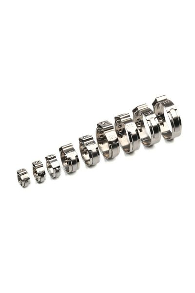 YISEONG 80pcs Stainless Steel Ear Stepless Clamp Worm Drive Fuel Water Hose Pipe Clamps Clips Cinch Clamp...