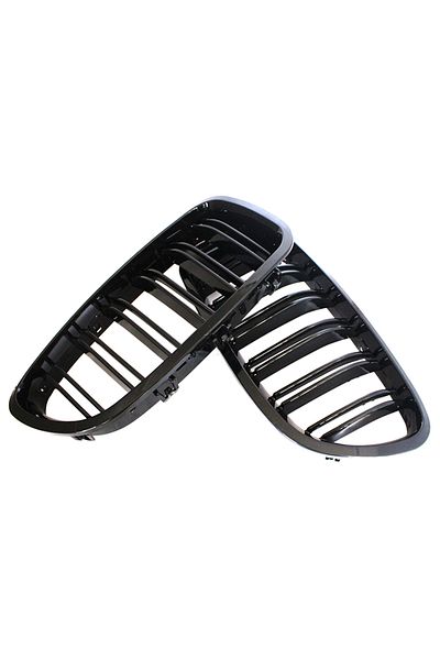Choice Double Line Black Car Gloss Black Kidney Grill Dual Slats Racing Grill For Bmw 5 Series F10 F11 F18