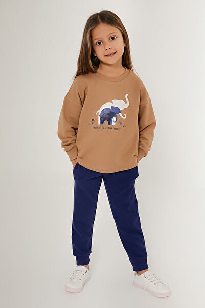 Rolypoly طقم بدلة رياضية للفتيات باللون البني من Never Let Go Your Dreams