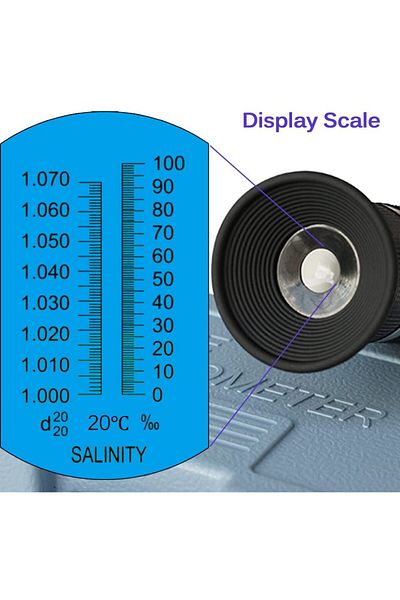LPPCOLTD 2 IN 1 Salinity Refractometer Aquarium Salt Tester with ATC Dual Scale 0-100‰ & 1.000-1.070 Speci...