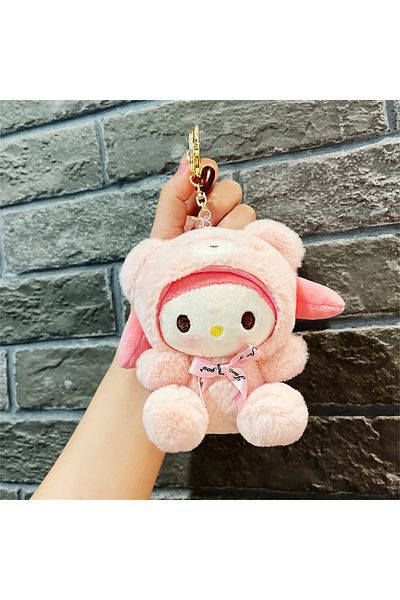 Choice Melody Sanrio Hello Kitty Plush Dolls Cinnamoroll Melody Pochacco Cartoon Backpack Handbag Accessori
