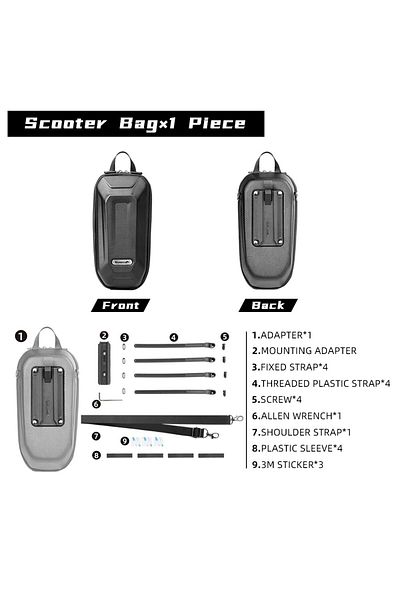 Rhinowalk Electric Scooter Front Bag Handlebar Water-Resistant Quick Release 4L EVA Big Capacity ...
