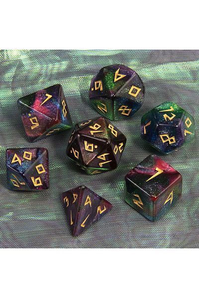 Dormia 13 Dnd Polyhedral Dice Set - 7 Pieces Acrylic Mixed Colour Glitter Games Dice For Souvenirst Entert