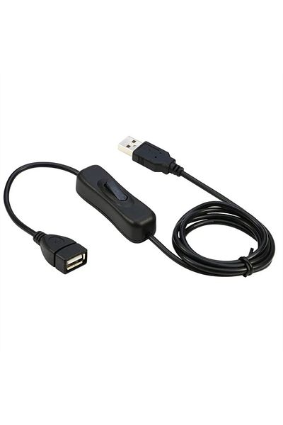 MJJC 100cm ( Black ) 28cm Usb Cable With Switch On/off Cable Extension Toggle For Usb Led String Usb Gadg