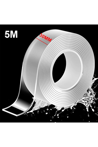 Choice 2 لفة 5 أمتار 1/2 لفة شريط نانو مزدوج الجوانب شفاف قابل لإعادة الاستخد...