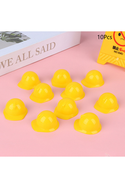 Choice Yellow 10Pcs Mini Doll Helmet 1:12 Dollhouse Miniature Safety Helmet M...