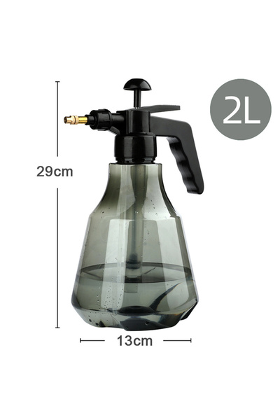 Choice Gray 2L Flower Watering Pot with Column Pattern Air Pressure Spray Noz...