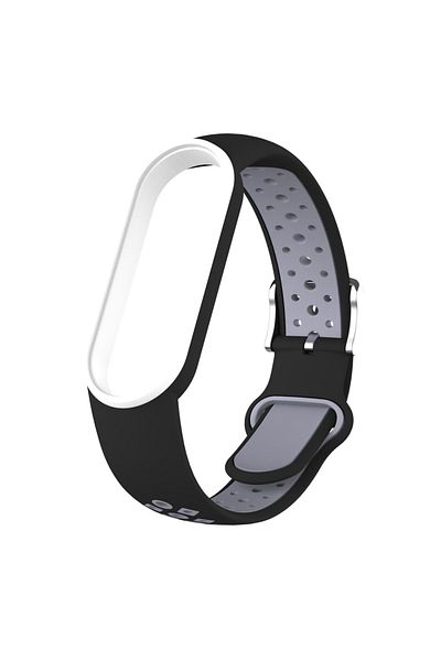 Choice For mi band 567 black gray For Xiaomi Mi Band 7 6 5 4 3 Strap Double Color Silicone Wristband Bracel