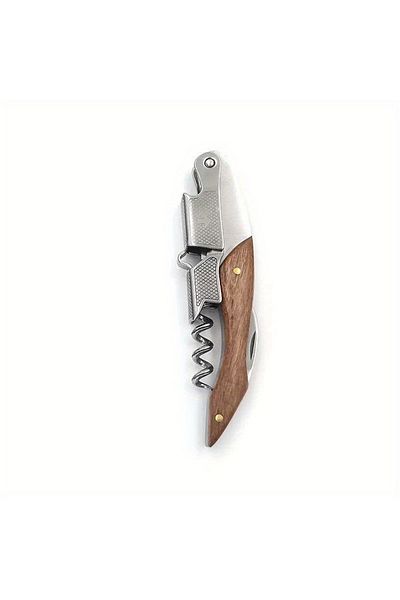 Choice Brown C 1pc Stainless Steel Wood Handle Wine Corkscrew Professional Wine Opener Portable Screw Corks