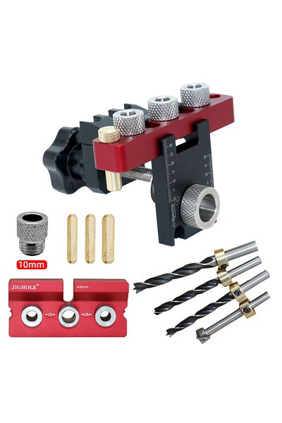 Choice 1 Set Woodworking 3 In 1 Dowelling Jig Universal Dowel Cam Jig Wood Hole Drilling Guide Locator Adj