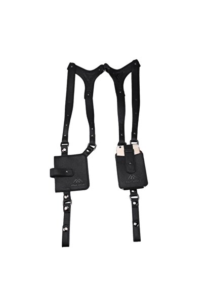 Choice محفظة A1 جلدية سوداء محمولة من الجلد/النايلون تحت الإبط مضادة للسرقة م...