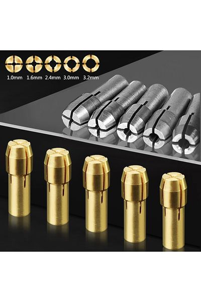 Choice 10PCS Dremel Mini Drill Chucks Drill 1.0mm-3.2mm Chuck Adapter 4.3 Shank Micro Collet Chuck For D...