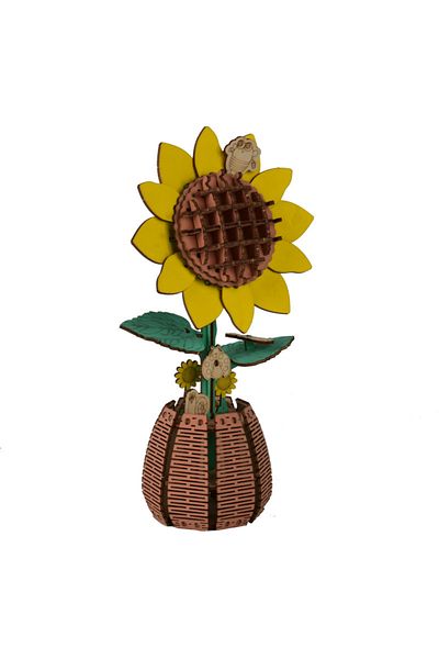 MaxRenard Sunflower 3d Wooden Three-dimensional Puzzle Wooden Puzzle Assembling Toy Handmade Ornament Decorati