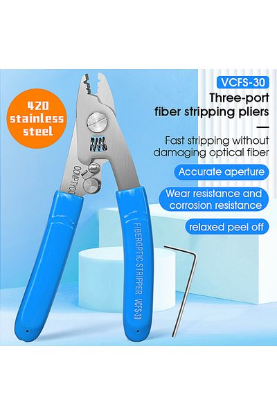 Choice Vcfs-30 Comptyco Stainless Steel Vcfs-30 Three-port Fiber Optical Stripper Pliers Wire Strippers For