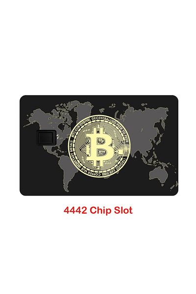 Choice Brass Black Luxury Metal Gift Card With Exclusive Bitcoin Design - Credit Card Size, Limited Edition