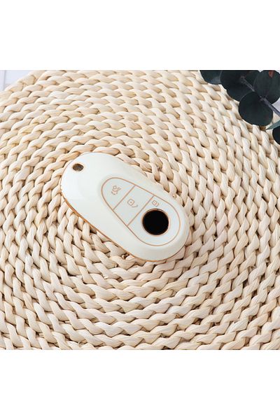 Choice Gold Edge Bc03 White New Tpu Car Key Case Cover Keyless For Mercedes Benz C S Class W206 W223 S350 C