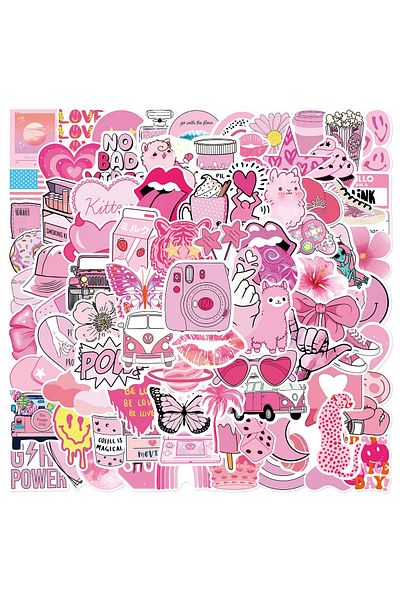 Choice 100pcs Aesthetic 50/100pcs Pink Vsco Cute Girl Stickers Aesthetic Skateboard Laptop Guitar Graffiti