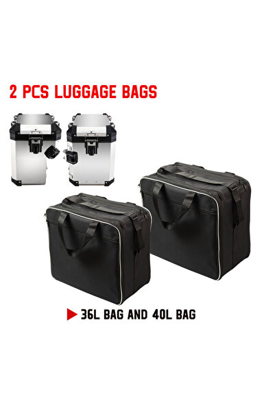 Choice حقيبتان جانبيتان لـ BMW R1200GS Adv حقائب داخلية سوداء حقيبة سرج المحر...