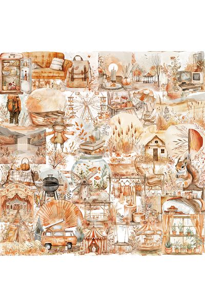 Choice 50pcs 50pcs Cartoon Watercolor Clip Art Stickers Aesthetics Sticker For Laptop Phone Luggage Water B