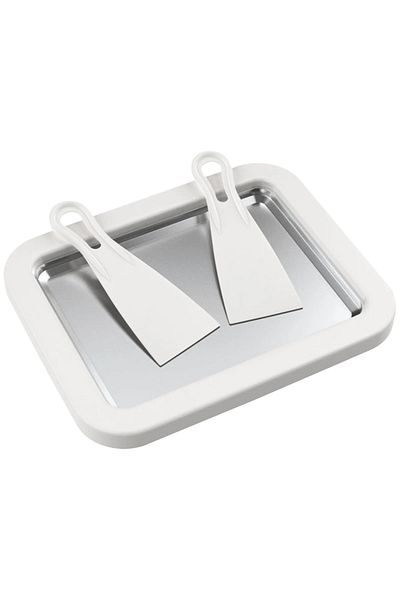 Choice A Ice Cream Maker Pan With 2 Scrapers Ice Cream Maker Plate Multifunctional Cold Sweet Fried Food P.