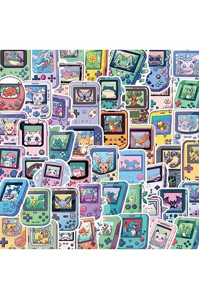 Choice 50pcs 10/30/50pcs Kawaii Pokemon Game Console Anime Cartoon Stickers Diy Phone Suitcase Laptop Fridg