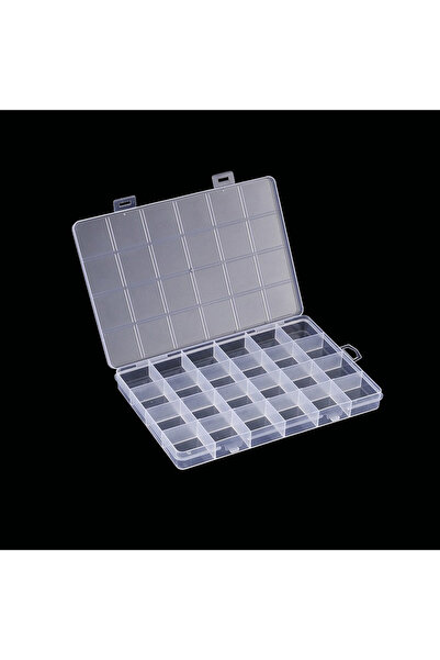 Choice صندوق تخزين بلاستيكي 24 شبكة مع فتحة من الخرز مقاس 19 × 13 سم، تصنيف ا...