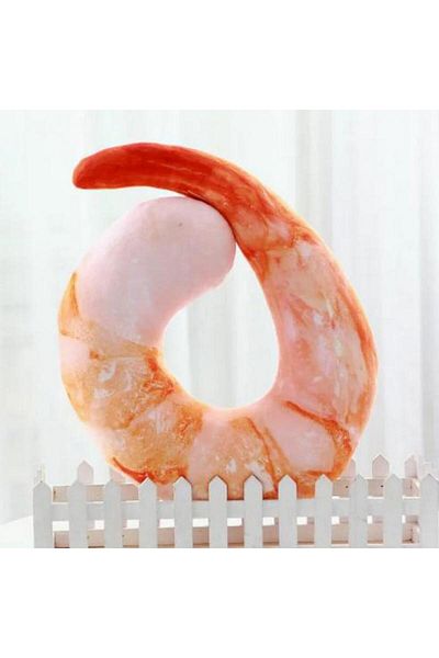 Choice 40cm 1 New 1pc 40cm Creative Plush Peeled Prawns Stuffed Animals Plush Toys U Neckpillow Shrimp Cush