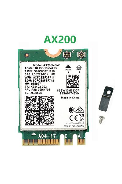 Choice بطاقة لاسلكية مزدوجة النطاق WiFi 6 بسرعة 3000 ميجابت في الثانية لجهاز AX200 M.2 Bluetooth 5.2 2.4G/5Ghz 802.11ac/ax AX200NG...