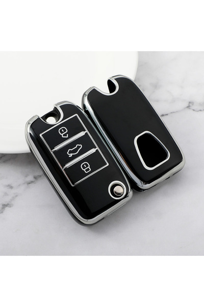 Choice black key case Soft TPU Car Flip Key Case Cover Bag Shell Protector Ke...