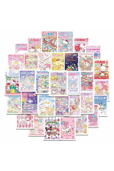 Choice 65 قطعة من ملصقات ختم Sanrio Hello Kitty الجميلة المزخرفة للقرطاسية وا...