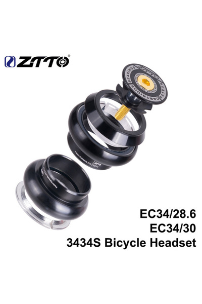 ZTTO 3434S BLACK 3434S MTB Bike Road Bicycle Headset 34mm EC34 CNC 1 1/8 28.6...