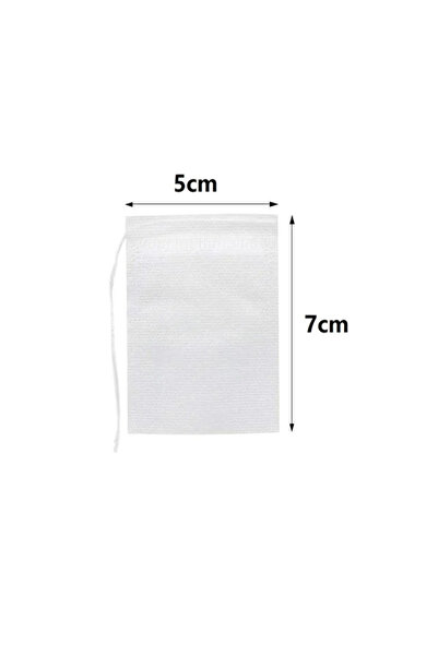 Choice 100 قطعة من أكياس الشاي القابلة للاستخدام مرة واحدة مقاس 5×7 من القماش غير المنسوج وأكياس فلتر الشاي لأكياس شاي التوابل والقهوة مع عبوة فارغة