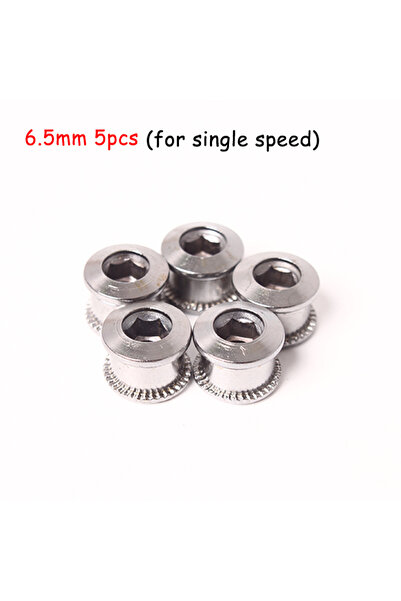 Choice 5PC 6.5 silver 4/5PC Bicycle Chainring Bolt 6.5/8.5mm Bike Chainwheel ...