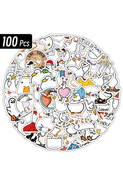 Choice 100pcs 10/50/100pcs Kawaii Call Ducks Stickers Toys Cute Cartoon Decals For Kids Diy Laptop Scrapboo