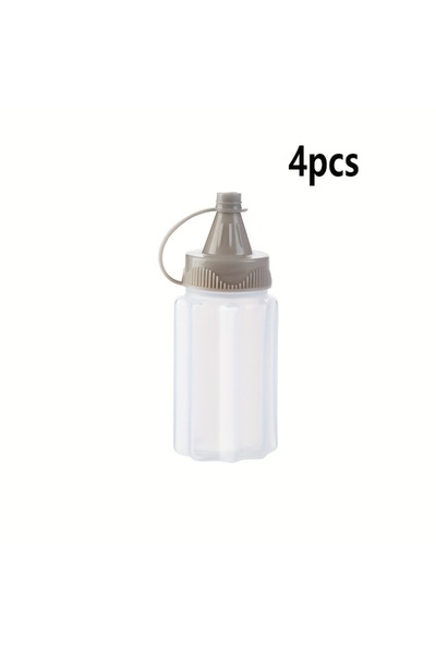 Choice رمادي 4 قطع 4/8/12 زجاجة ضغط صغيرة زجاجة صلصة الكاتشب صلصة الخردل بالع...