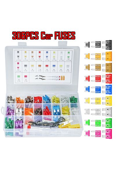 Choice 306PCS Fuse Car Kit Standard Blade Fuse Assortment 5A10A15A20A25A30A35A Automotive Fuse Insert In...