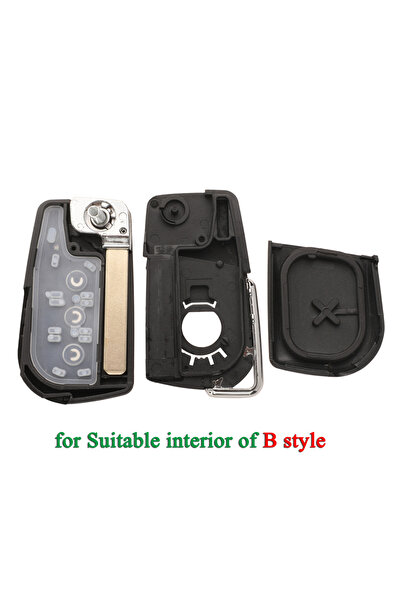 Choice حافظة مفاتيح سيارة ذكية قابلة للطي من Jingyuqin VA2 بثلاثة أزرار على ش...