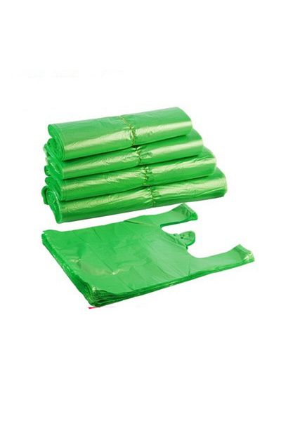 Choice S 22x36cm 100pcs 100pcs 100pcs 100pcs/pack Green Plastic Bag Supermarket Carry Out Bag Disposable Ve