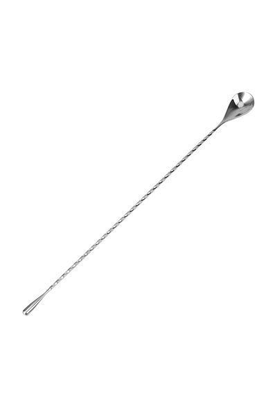 NICEYARD 40cm Silver Mixing Cocktail Spoon 30/40cm Bar Teadrop Spoon Stir Spoon Spiral Pattern Stainless Stee